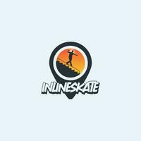 inline skating logo vector