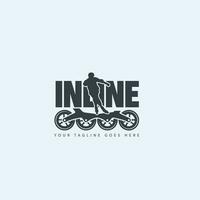 inline skating logo vector