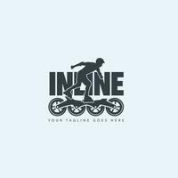 inline skating logo vector