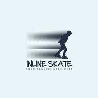 inline skating logo vector