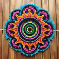 peruvian mandala. AI Generated photo