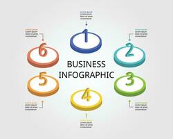 circle template with number for infographic for presentation for 8 element vector