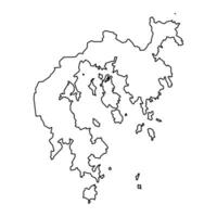 Sai Kung district map, administrative division of Hong Kong. Vector illustration.