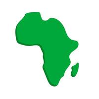 Flat Design African Continental map icon. Vector. vector