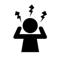 Angry person silhouette icon. Claiming person. Vector. vector