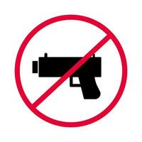 Prohibition of the use of gun. Gun control regulations. Vector. vector