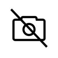 Simple camera prohibition icon. Vector. vector