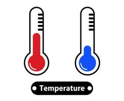 High and low temperature icon set. Hot and cold temperatures. Vectors. vector