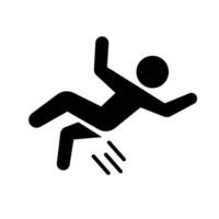 Slipped person silhouette icon. Vector. vector