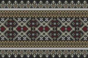 Beautiful seamless cross stitch pattern.geometric ethnic oriental pattern traditional background.Aztec style,abstract,vector,illustration.design for texture,fabric,clothing,wrapping,decoration,carpet. vector