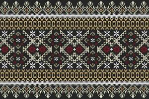 Beautiful seamless cross stitch pattern.geometric ethnic oriental pattern traditional background.Aztec style,abstract,vector,illustration.design for texture,fabric,clothing,wrapping,decoration,carpet. vector