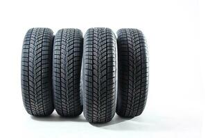 Car tire isolated on white background. photo