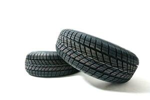 Car tire isolated on white background. photo