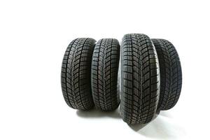Car tire isolated on white background. photo