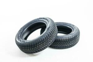 Car tire isolated on white background. photo