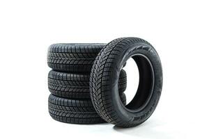 Car tire isolated on white background. photo