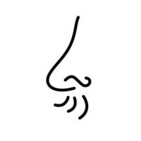 Smelling human nose icon. Vector. vector