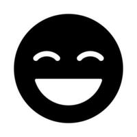 Smile face silhouette icon. Laugh face icon. Vector. vector