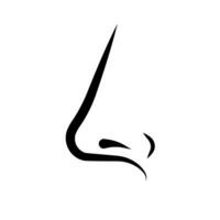 Simple human nose icon from the side. Vector. vector