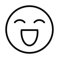 Happy laughing face icon. Vector. vector