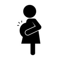 Woman expecting. Pregnant woman. Vector. vector