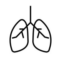 Respiratory system lung icon. Vector. vector