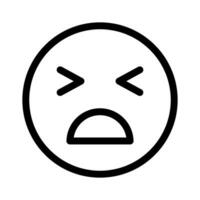 Simple disgusting face icon. Vector. vector