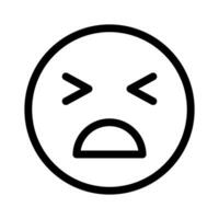 Simple disgusting face icon. Vector. vector