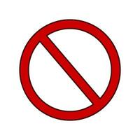 Prohibition mark. Restriction mark. Vector. vector