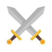 Flat design Duel icon. Crossed swords. Vector. vector