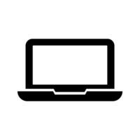 Laptop silhouette icon. Portable computer. Vector. vector