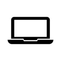 Laptop silhouette icon. Portable computer. Vector. vector