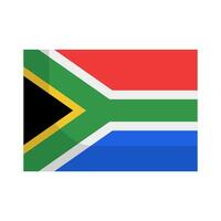 Flat design South African flag icon. Vector. vector