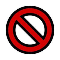 Flat design prohibited icon. Regulations and restrictions. Vector. vector