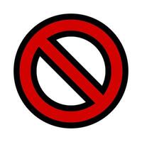 Flat design prohibited icon. Regulations and restrictions. Vector. vector