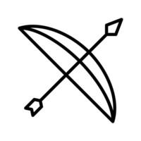sencillo arco y flecha arma icono. vector. vector