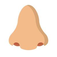 Flat design human nose icon. Vector. vector