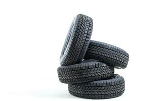 Car tire isolated on white background. photo