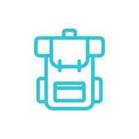 Camping survival backpack icon. From blue icon set. vector