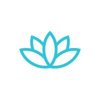 Spa lotus flower wellness icon, symbol from blue icon set vector