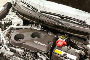 KIEV, UKRAINE  February 15, 2020 NISSAN, UNDER THE HOOD photo