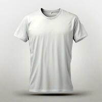 AI generated Blank T-shirt mockup, back view, front view, isolated on white. photo