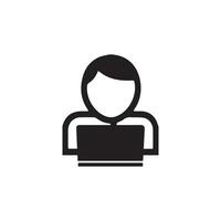 corporate work icon. office work, people, accounting service icon. marketing employee, team help icon. vector