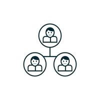 corporate work icon. office work, people, accounting service icon. marketing employee, team help icon. vector