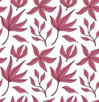 Hand drawn autumn leaves seamless pattern vector