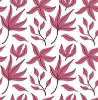 Hand drawn autumn leaves seamless pattern vector