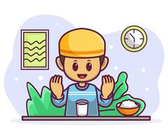 Happy Iftar Flat illustration vector