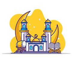 Mosque Flat Illustration vector