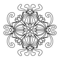 mandala flor contorno Arte cuatro, bueno para gráfico diseño y decorativo recursos vector