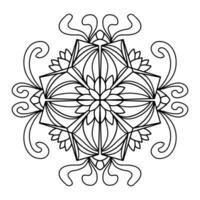 Mandala Flower Outline Art, good for graphic design and decorative resources vector